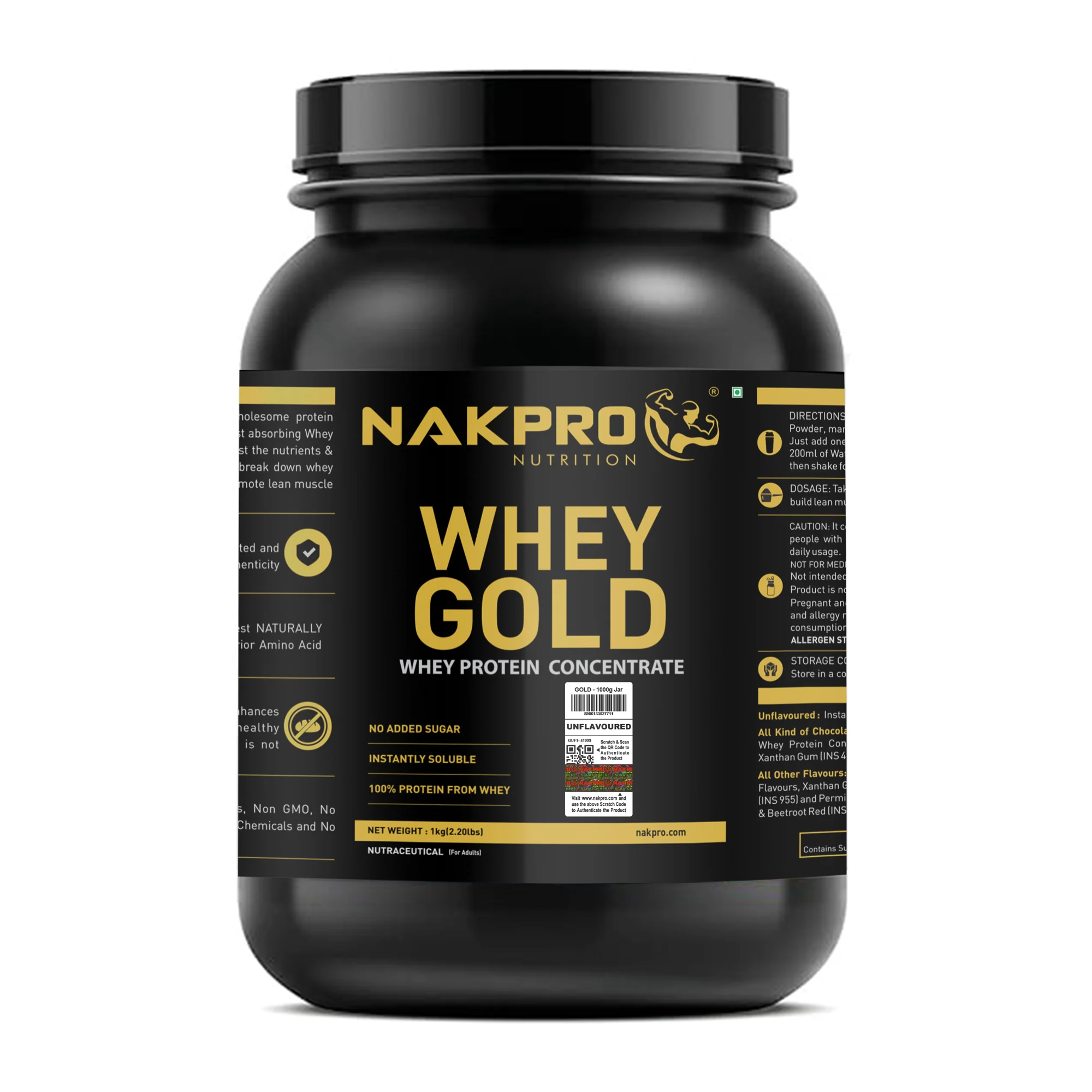 Nakpro Whey Gold Whey Protein Blend | 73g Protein | Whey Isolate & Concentrate Blend - Image 44