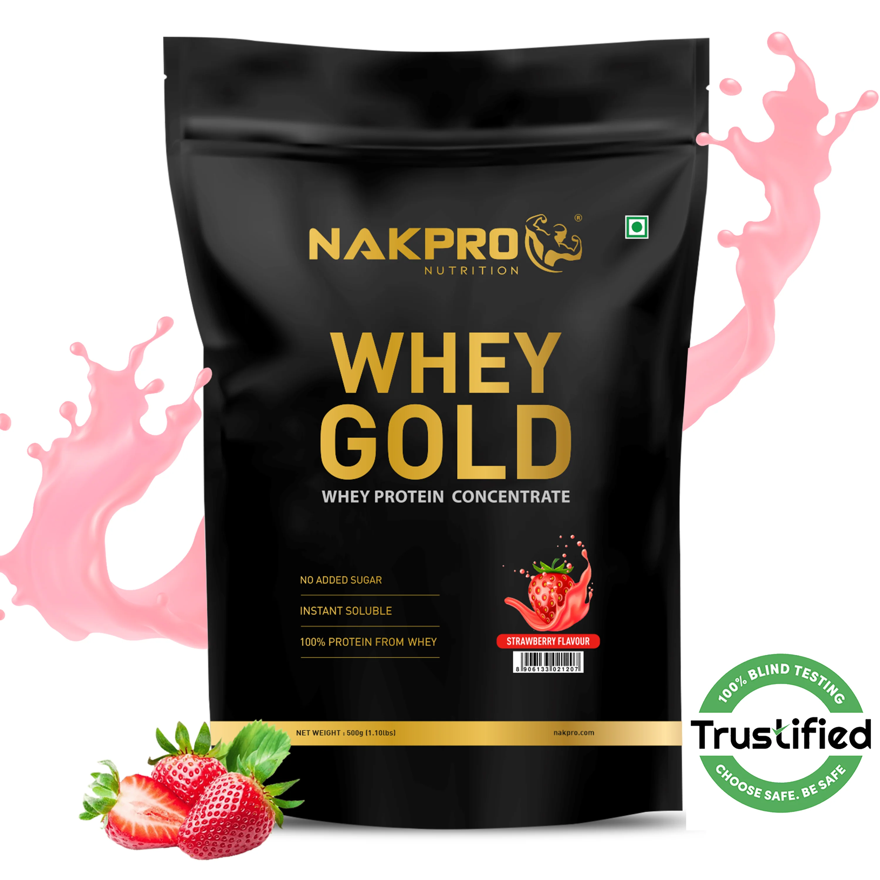 Nakpro Whey Gold Whey Protein Blend | 73g Protein | Whey Isolate & Concentrate Blend - Image 7