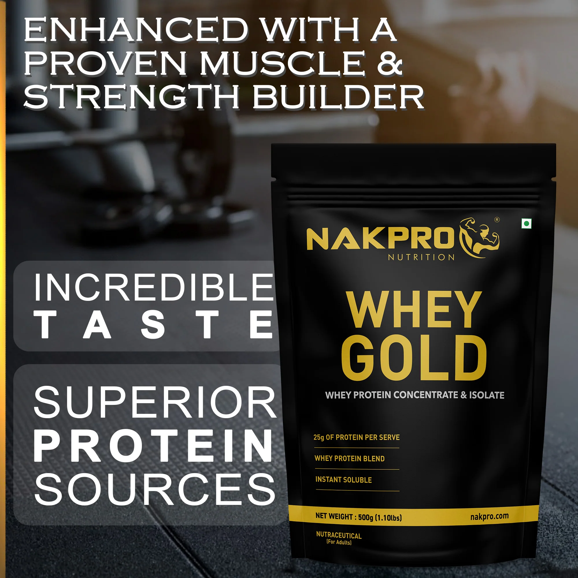 Nakpro Whey Gold Whey Protein Blend | 73g Protein | Whey Isolate & Concentrate Blend - Image 91
