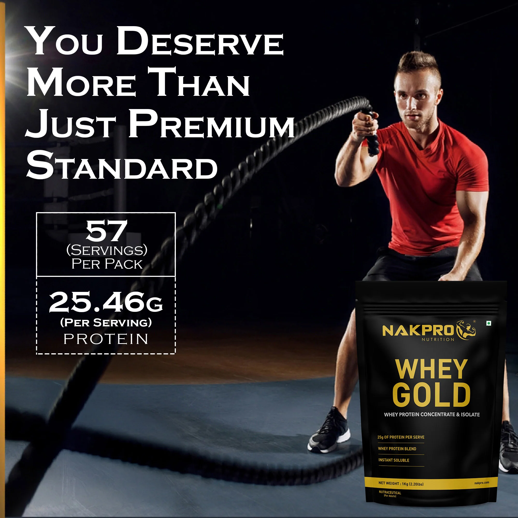 Nakpro Whey Gold Whey Protein Blend | 73g Protein | Whey Isolate & Concentrate Blend - Image 94
