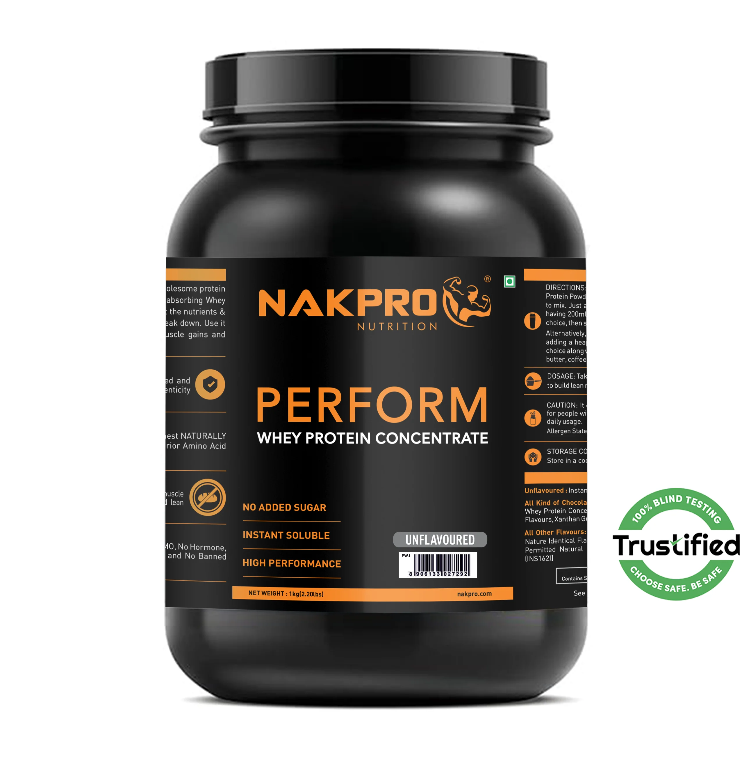 Nakpro Perform Whey Protein Concentrate | 65g Protein | Trustified Certified - Image 10