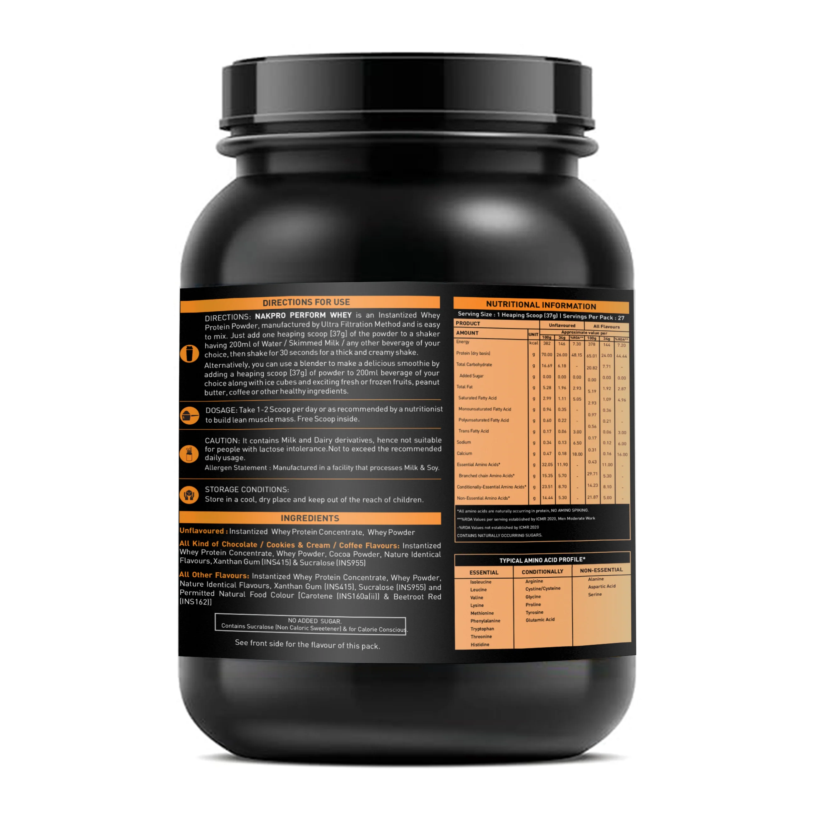 Nakpro Perform Whey Protein Concentrate | 65g Protein | Trustified Certified - Image 3