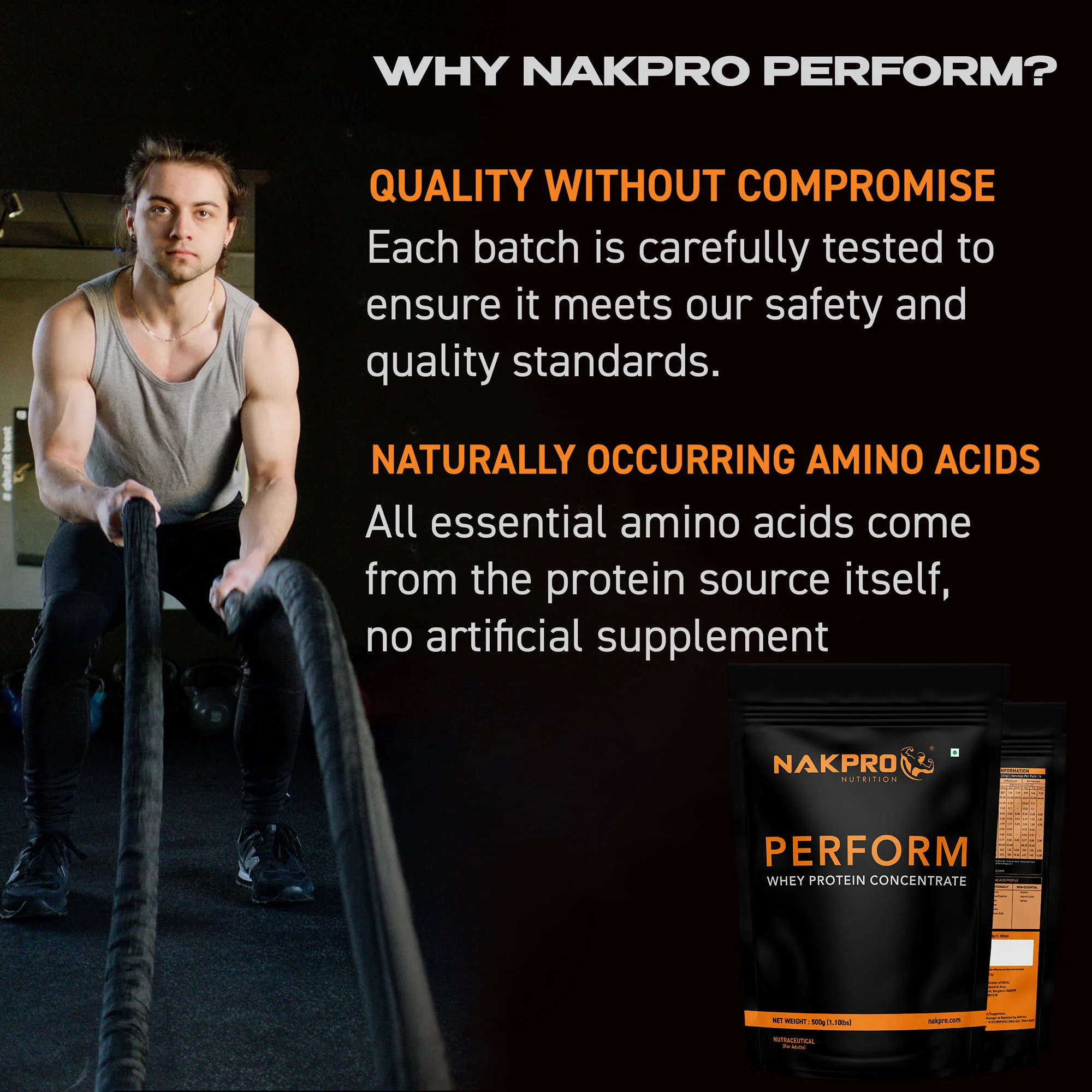 Nakpro Perform Whey Protein Concentrate | 65g Protein | Trustified Certified - Image 38