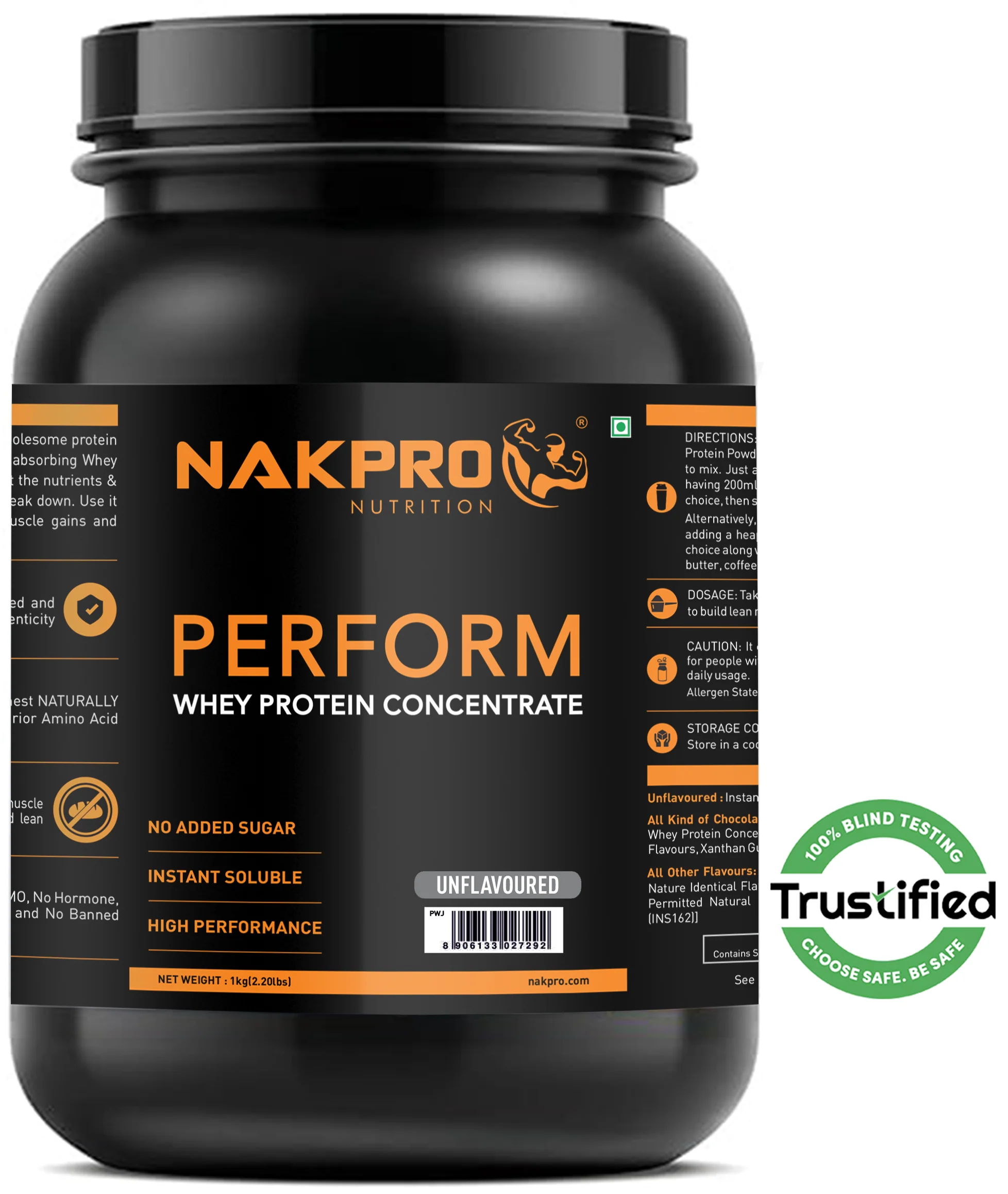 Nakpro Perform Whey Protein Concentrate | 65g Protein | Trustified Certified - Image 9