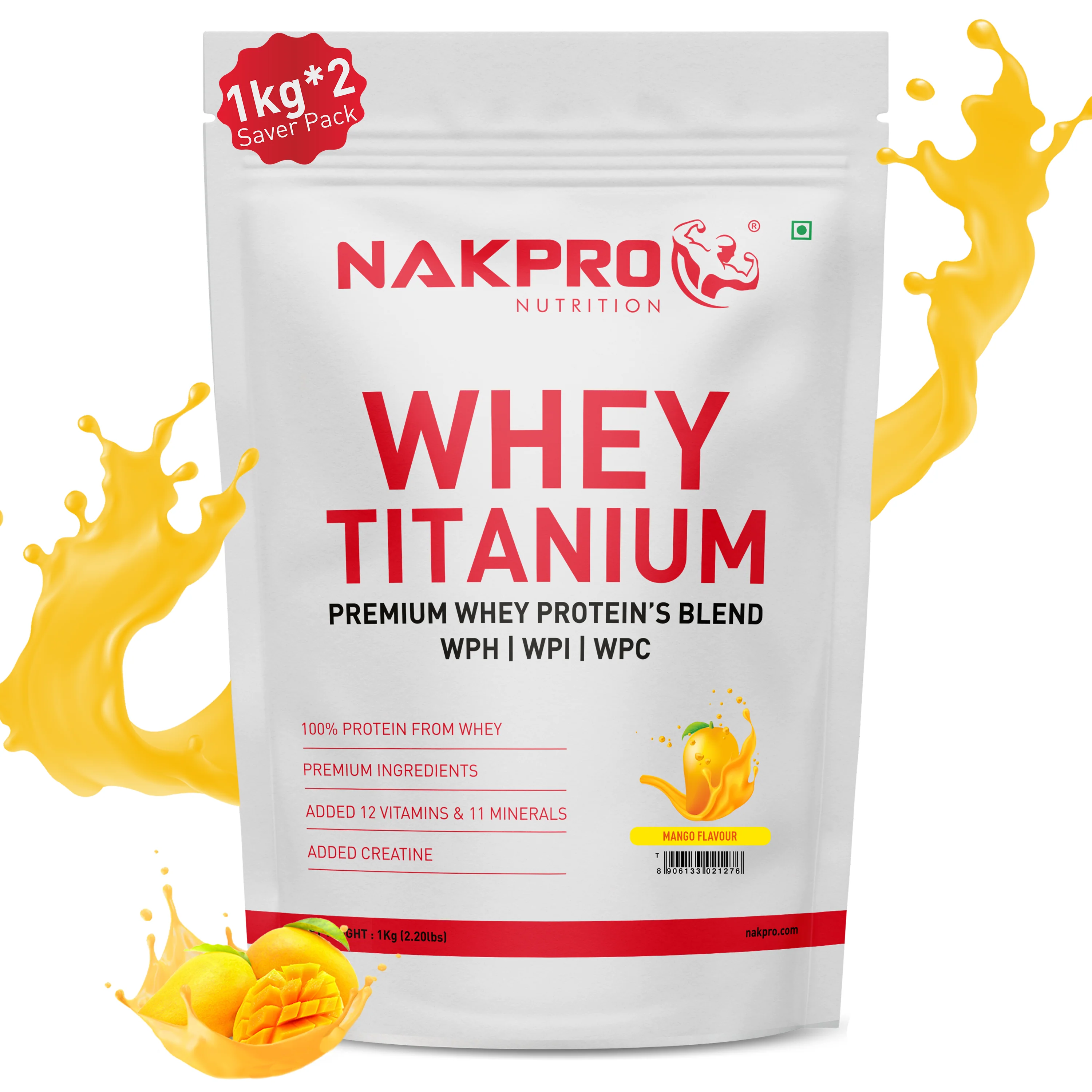 Nakpro Titanium Whey Protein Blend | 73g Protein |Whey Protein Blend of  WPH, WPI & WPC | Added Vitamins, Minerals & Creatine - Image 16