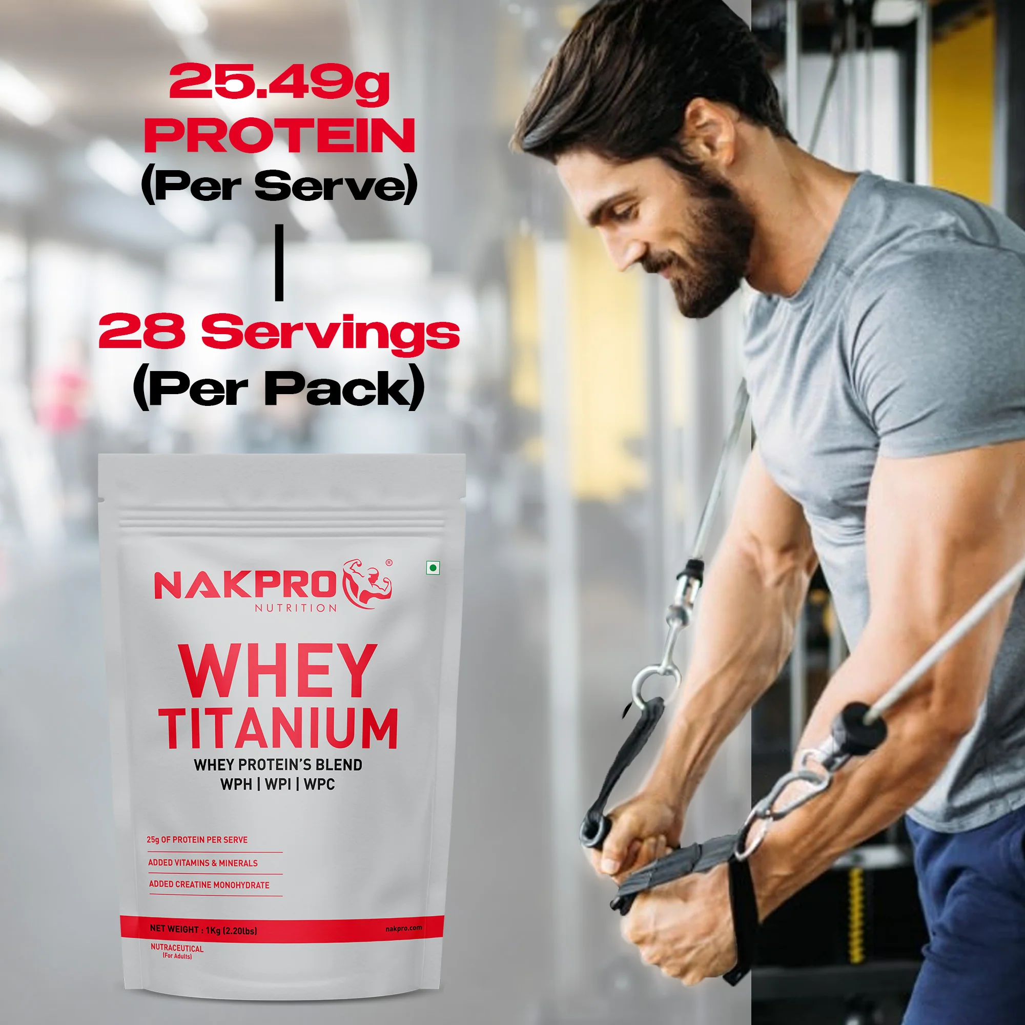 Nakpro Titanium Whey Protein Blend | 73g Protein |Whey Protein Blend of  WPH, WPI & WPC | Added Vitamins, Minerals & Creatine - Image 29