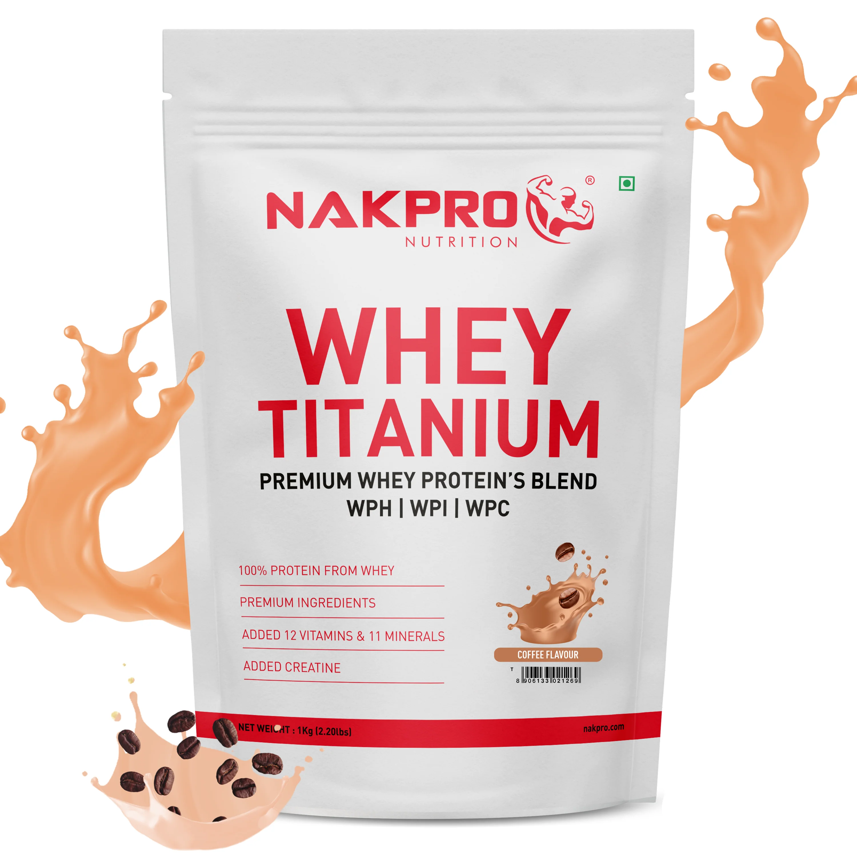 Nakpro Titanium Whey Protein Blend | 73g Protein |Whey Protein Blend of  WPH, WPI & WPC | Added Vitamins, Minerals & Creatine - Image 3