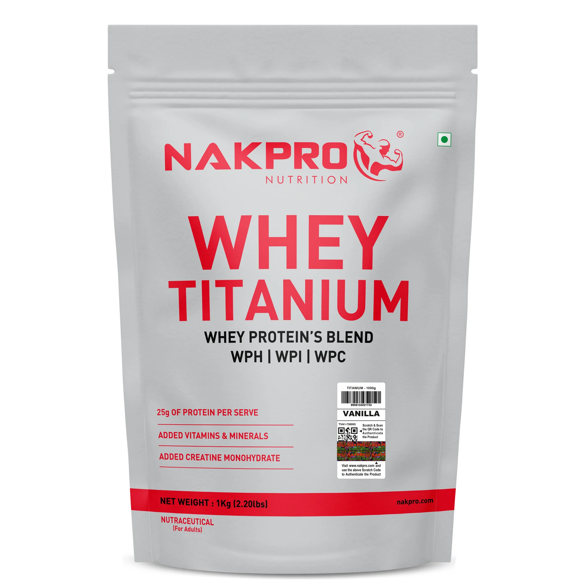 Nakpro Titanium Whey Protein Blend | 73g Protein |Whey Protein Blend of  WPH, WPI & WPC | Added Vitamins, Minerals & Creatine - Image 35