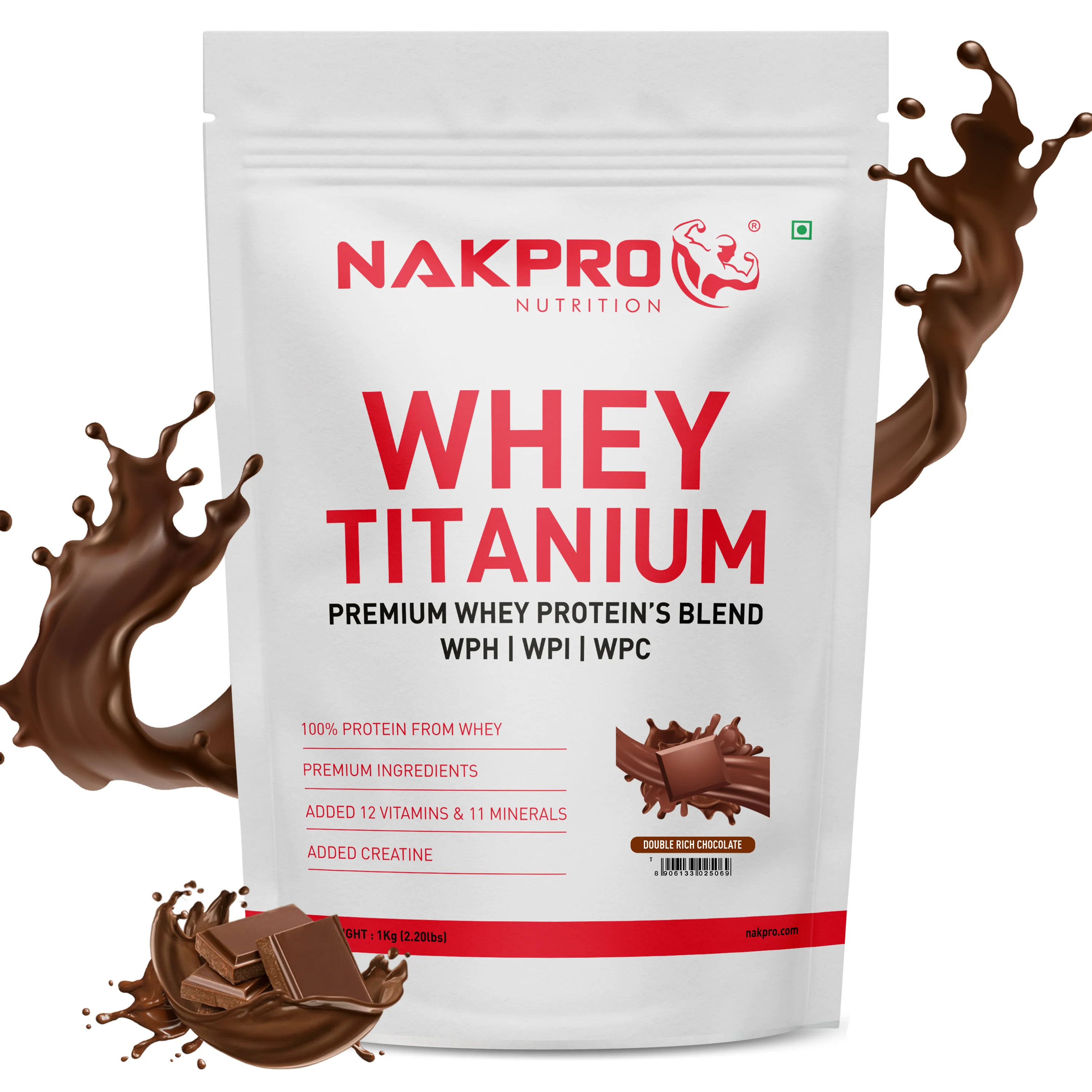 Nakpro Titanium Whey Protein Blend | 73g Protein |Whey Protein Blend of  WPH, WPI & WPC | Added Vitamins, Minerals & Creatine - Image 5