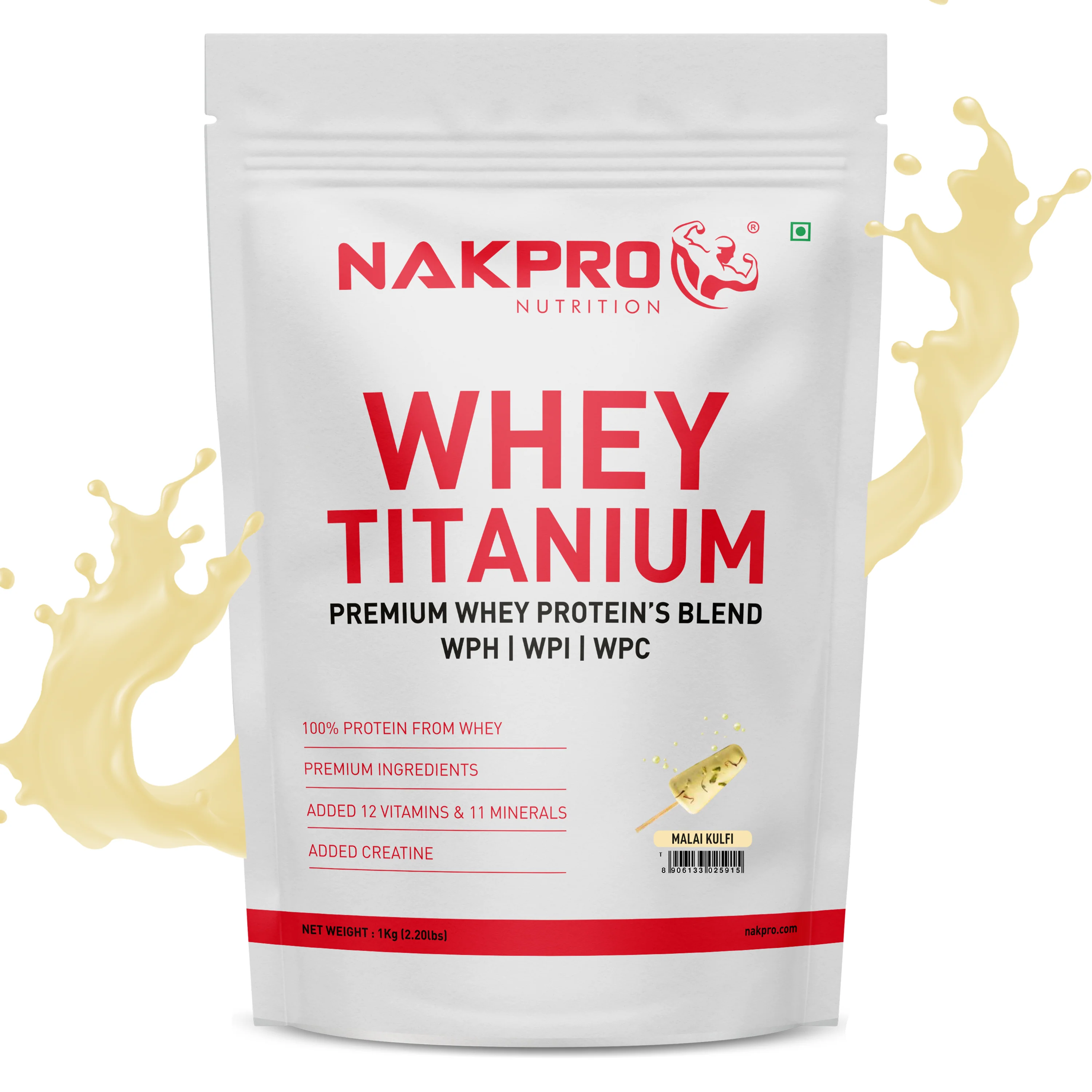 Nakpro Titanium Whey Protein Blend | 73g Protein |Whey Protein Blend of  WPH, WPI & WPC | Added Vitamins, Minerals & Creatine - Image 6