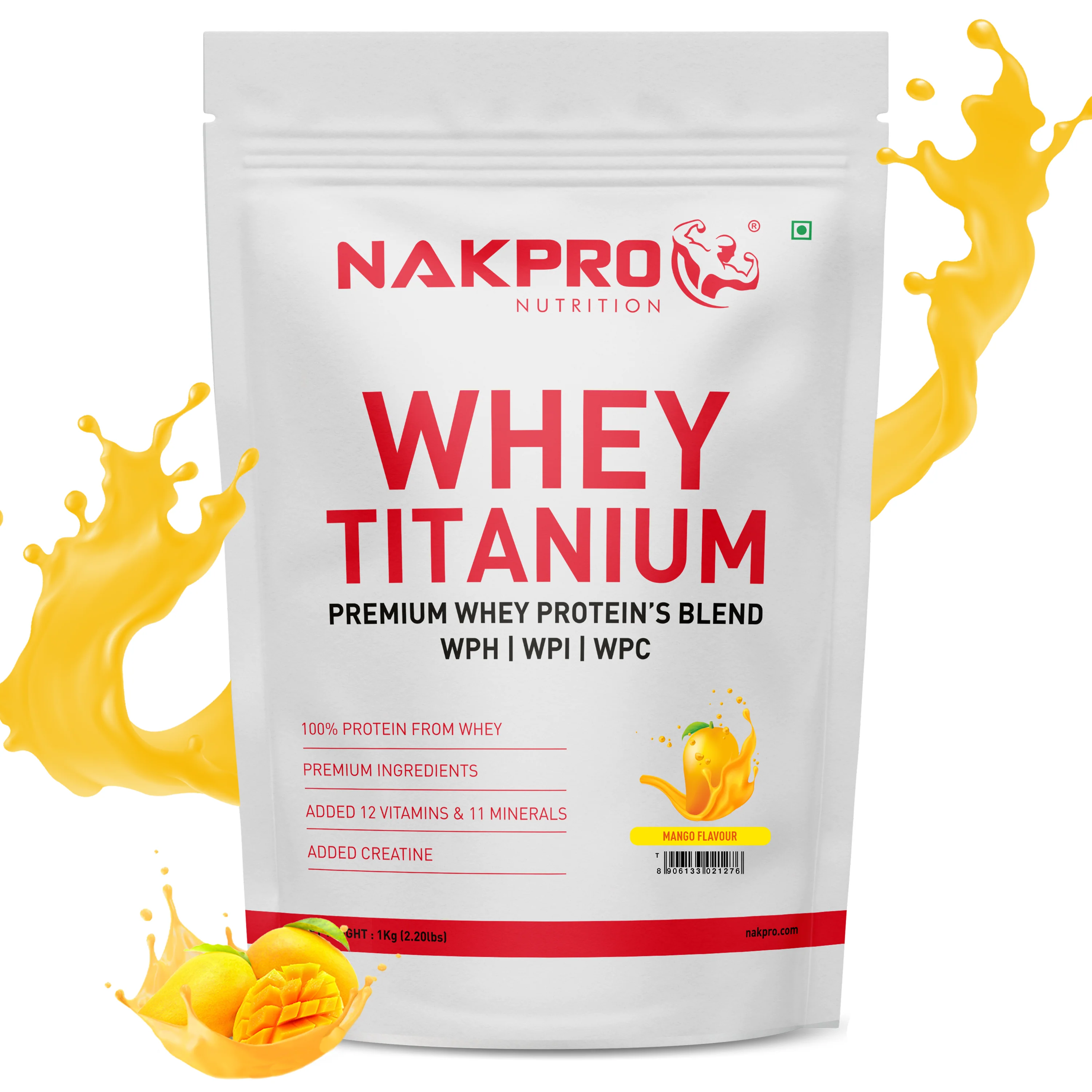 Nakpro Titanium Whey Protein Blend | 73g Protein |Whey Protein Blend of  WPH, WPI & WPC | Added Vitamins, Minerals & Creatine - Image 7