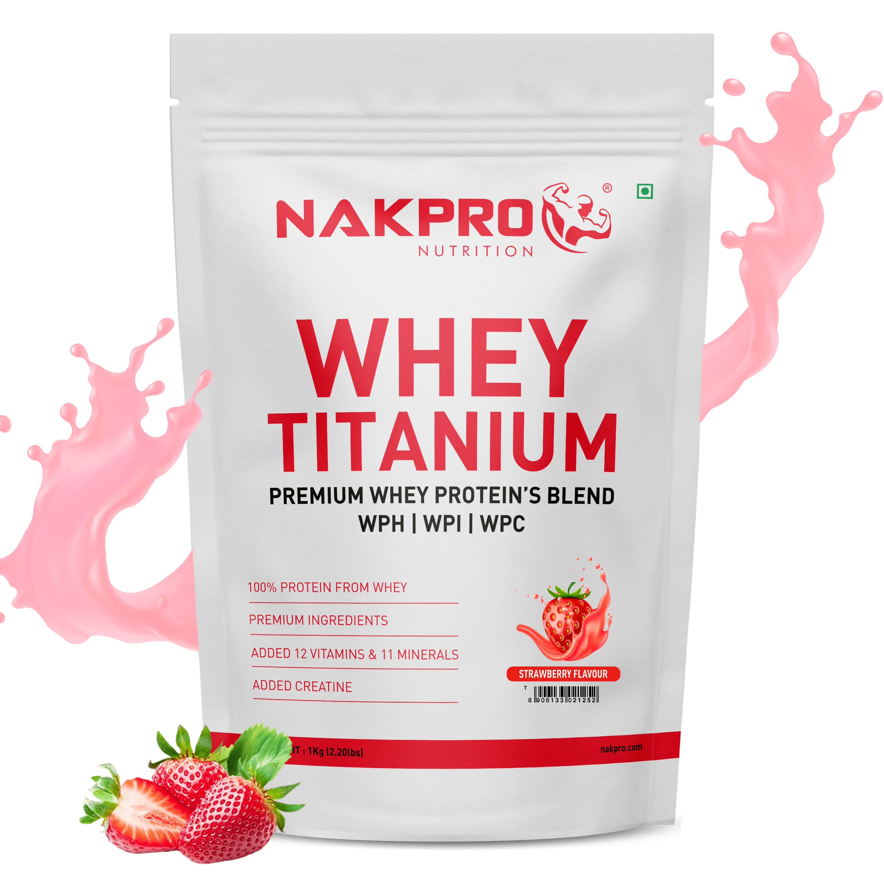 Nakpro Titanium Whey Protein Blend | 73g Protein |Whey Protein Blend of  WPH, WPI & WPC | Added Vitamins, Minerals & Creatine - Image 8