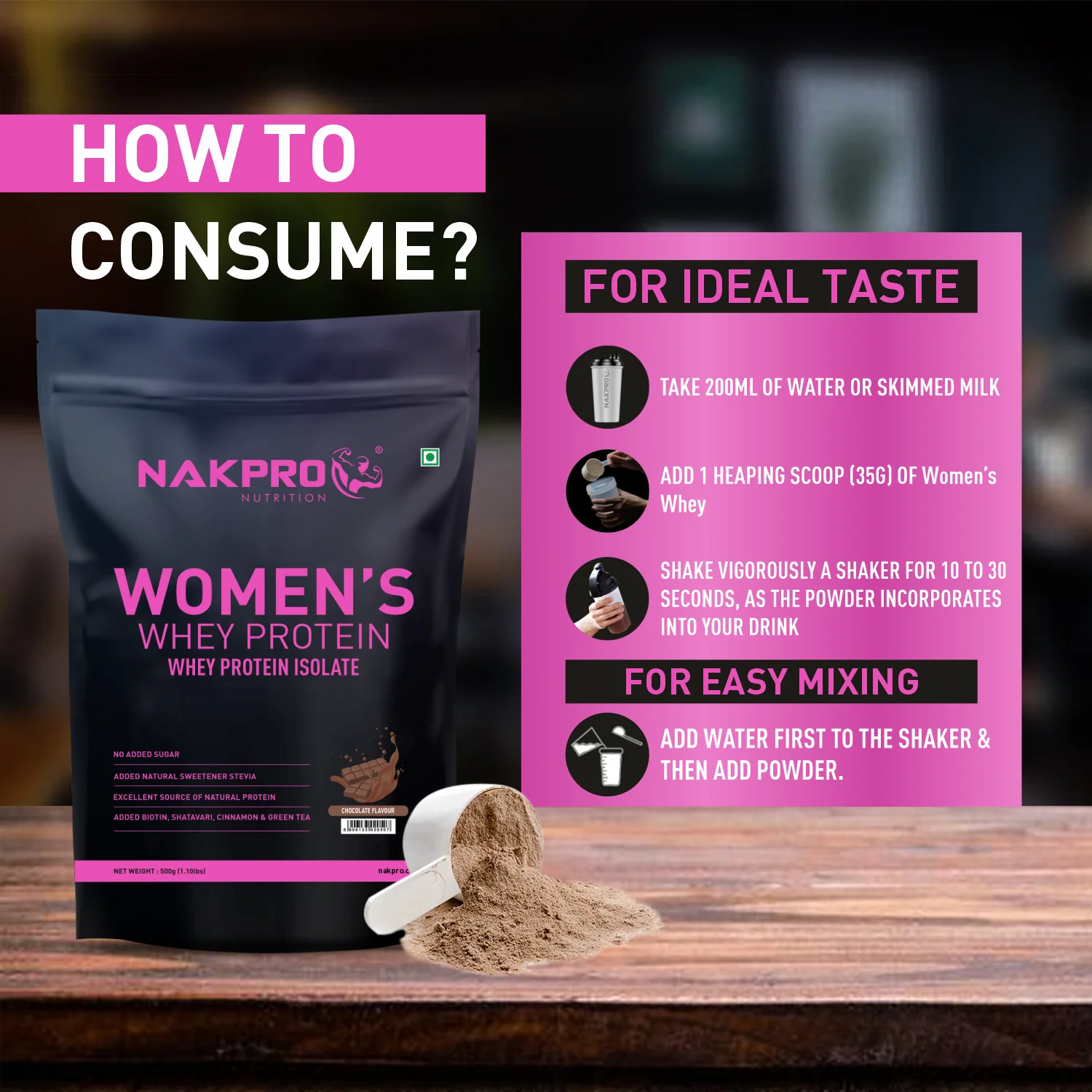 Nakpro Women’s Whey Protein Isolate | 75g Protein | With Biotin & Herbal Extracts - Image 4