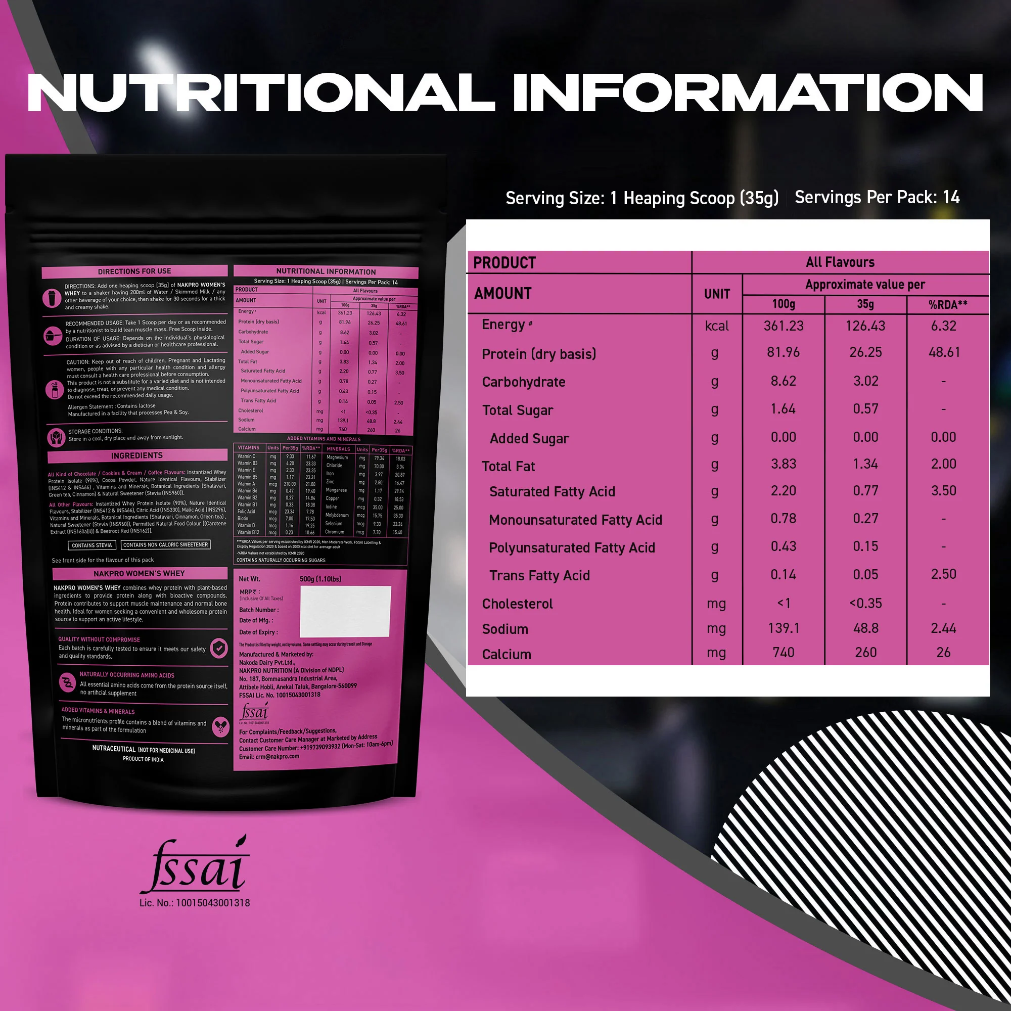 Nakpro Women’s Whey Protein Isolate | 75g Protein | With Biotin & Herbal Extracts - Image 42