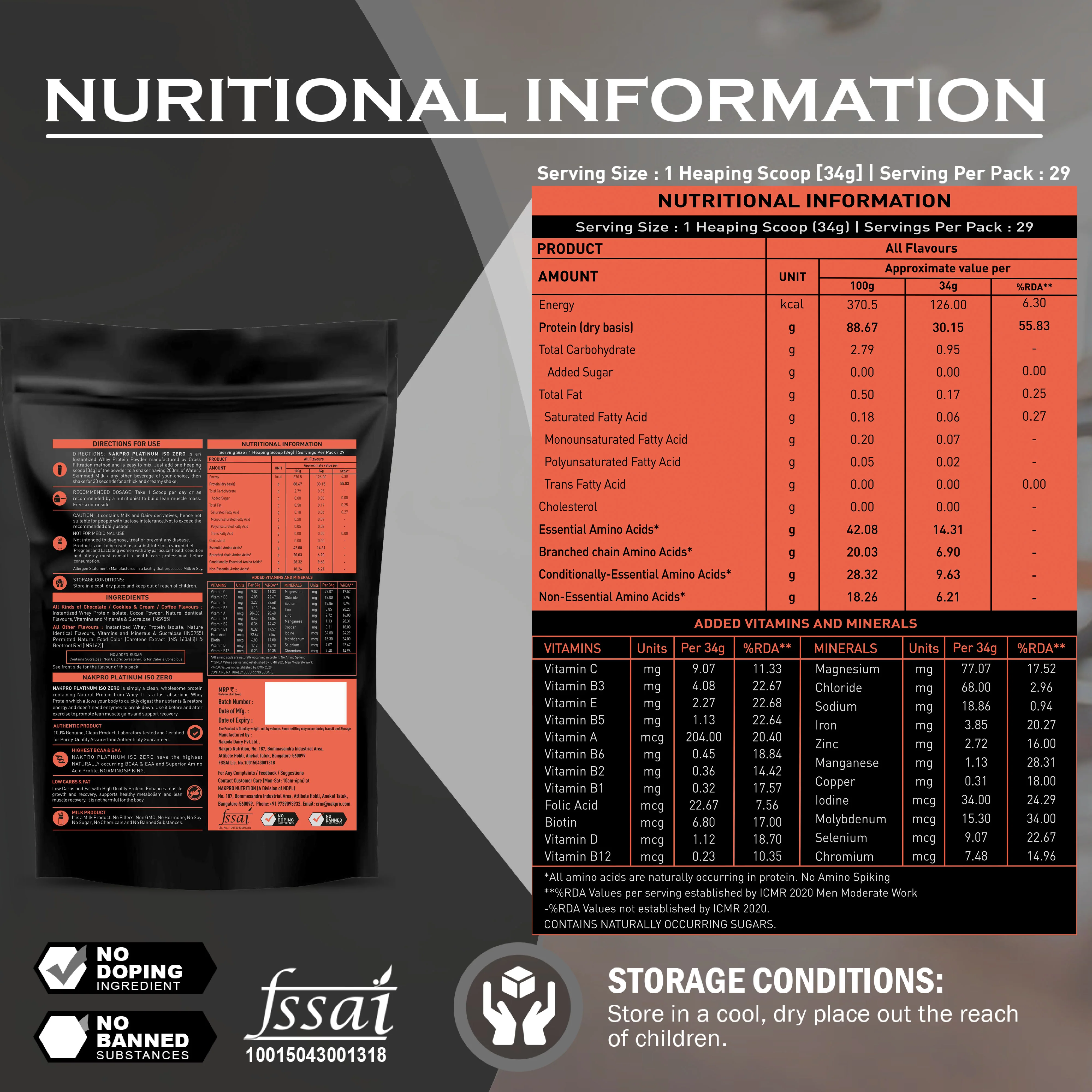 Nakpro Platinum ISO Zero Whey Protein Isolate | 89g Protein - Image 17