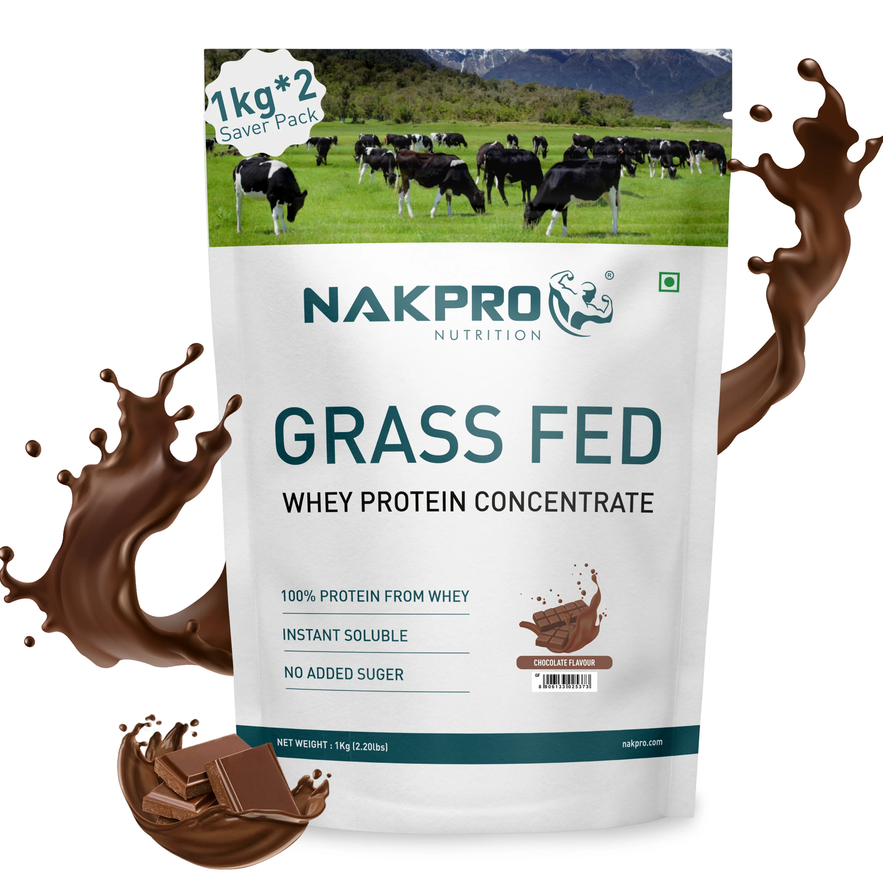 Nakpro Grass Fed Raw Whey Protein Concentrate | 80g Protein | Clean Unflavored Whey Protein - Image 3