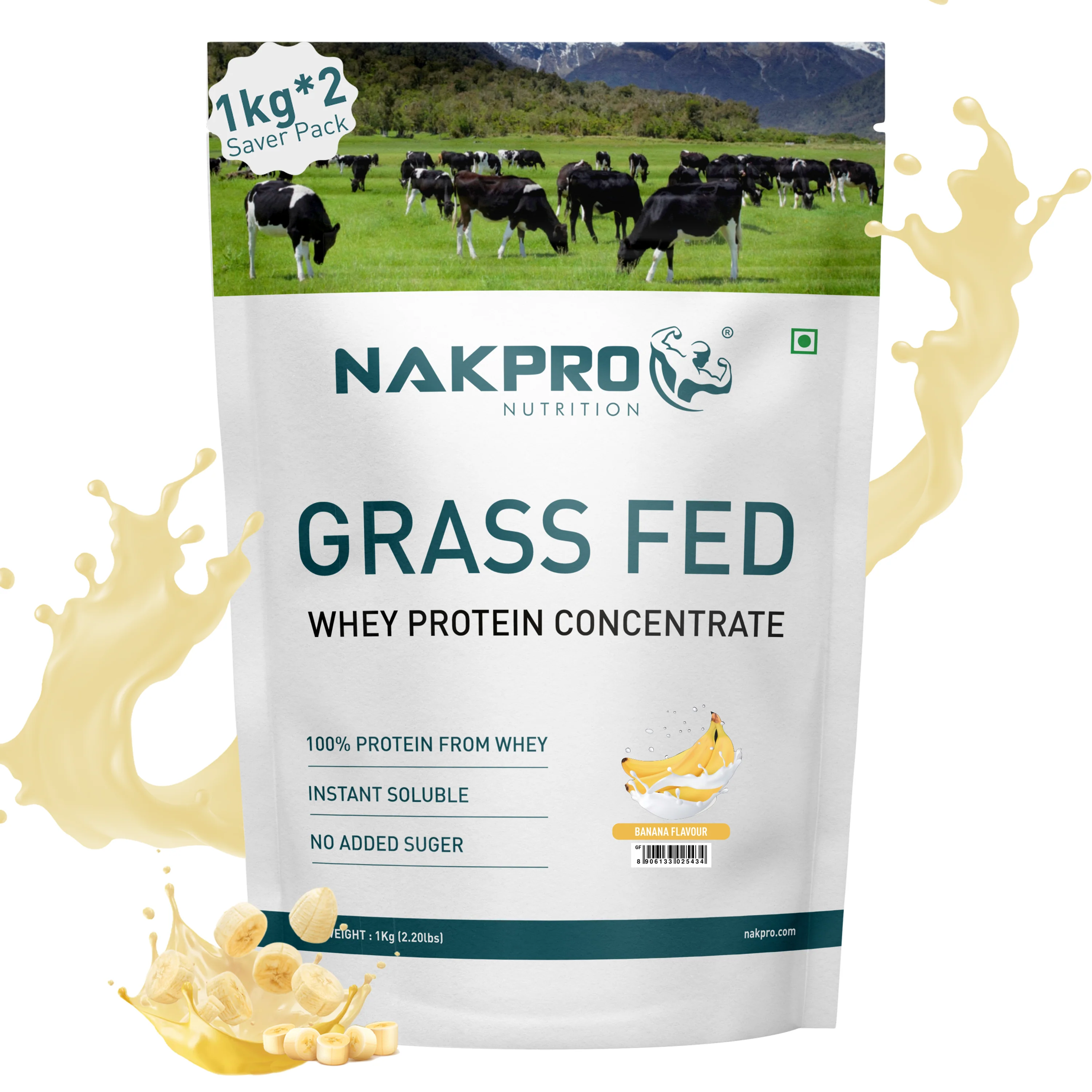 Nakpro Grass Fed Raw Whey Protein Concentrate | 80g Protein | Clean Unflavored Whey Protein - Image 4