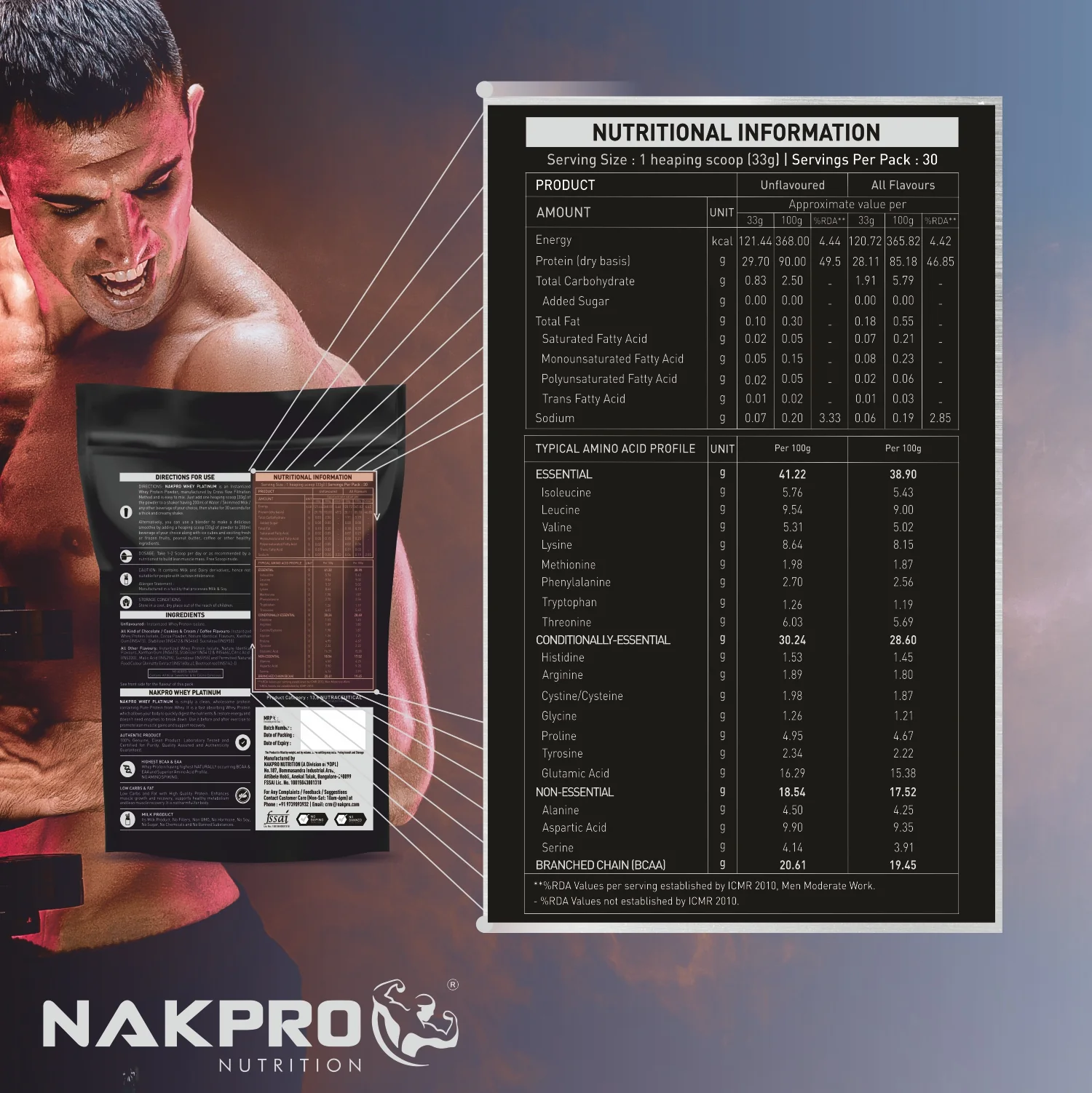 Nakpro Platinum Raw Whey Protein Isolate | 90g Protein | Clean Unflavored Whey Protein | Trustified Certified - Image 12