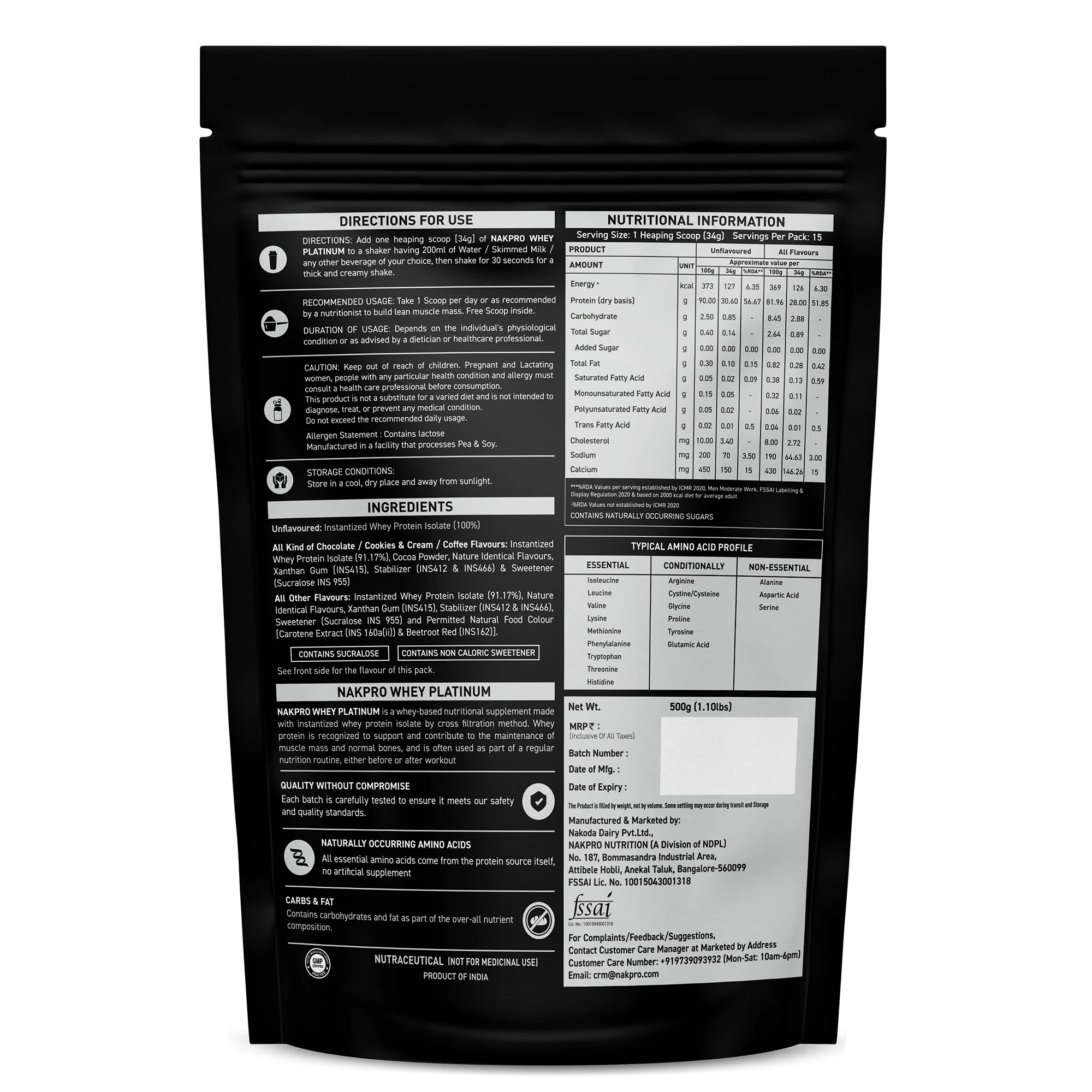 Nakpro Platinum Raw Whey Protein Isolate | 90g Protein | Clean Unflavored Whey Protein | Trustified Certified - Image 136
