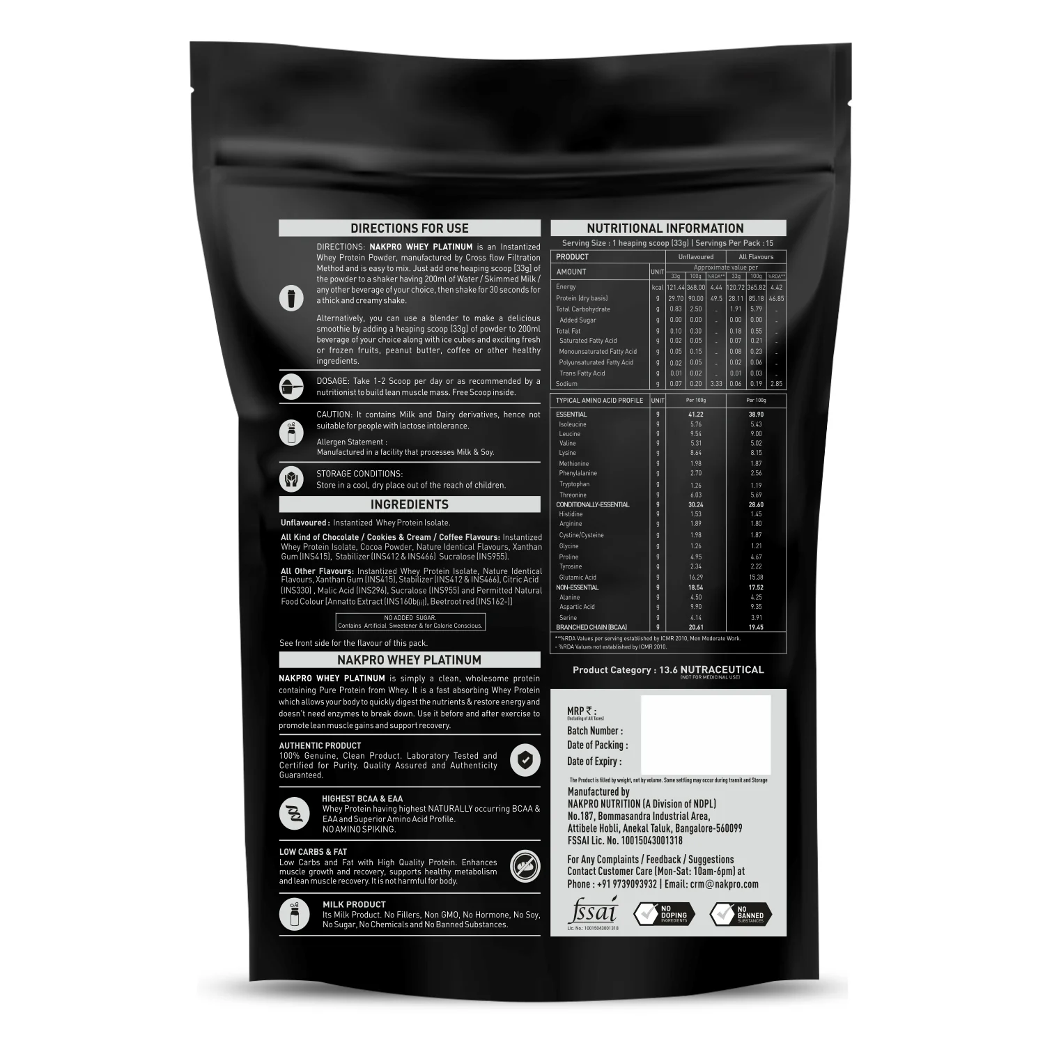 Nakpro Platinum Raw Whey Protein Isolate | 90g Protein | Clean Unflavored Whey Protein | Trustified Certified - Image 17