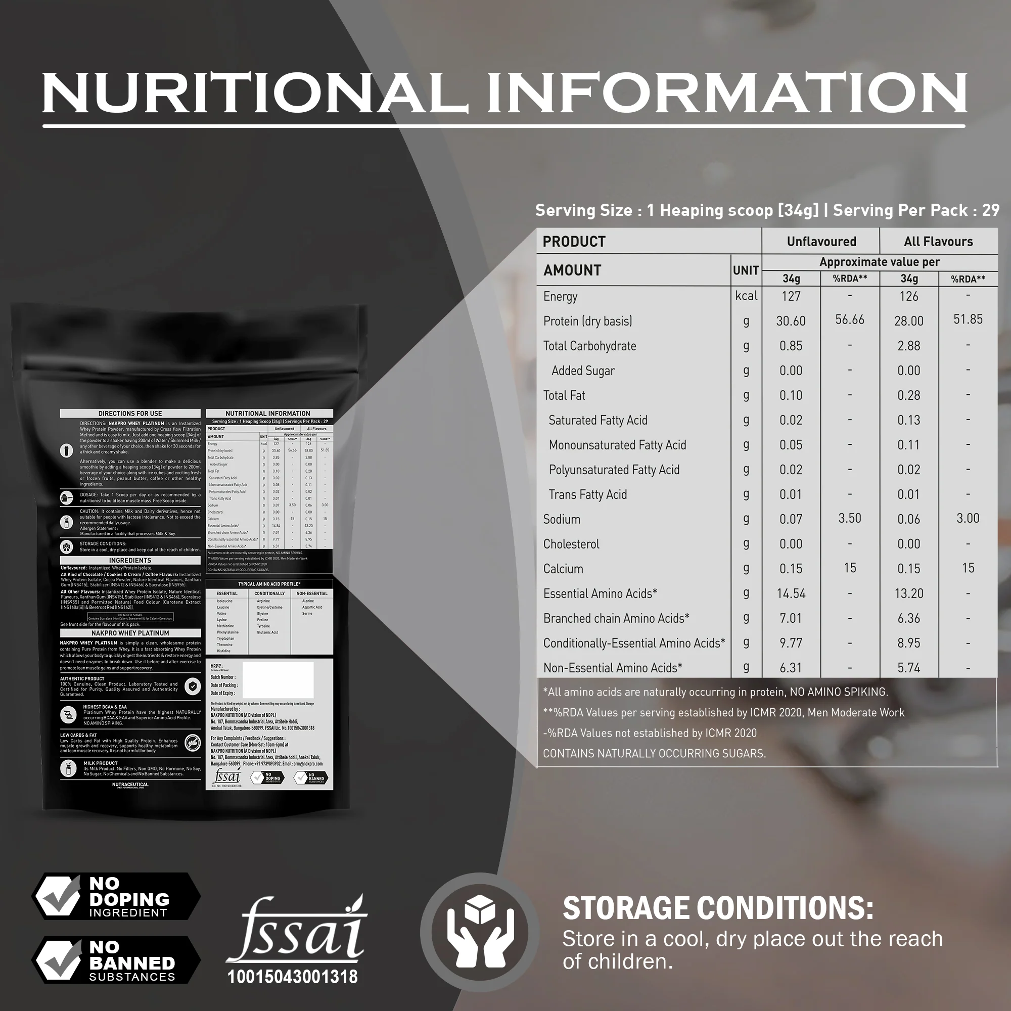 Nakpro Platinum Raw Whey Protein Isolate | 90g Protein | Clean Unflavored Whey Protein | Trustified Certified - Image 34
