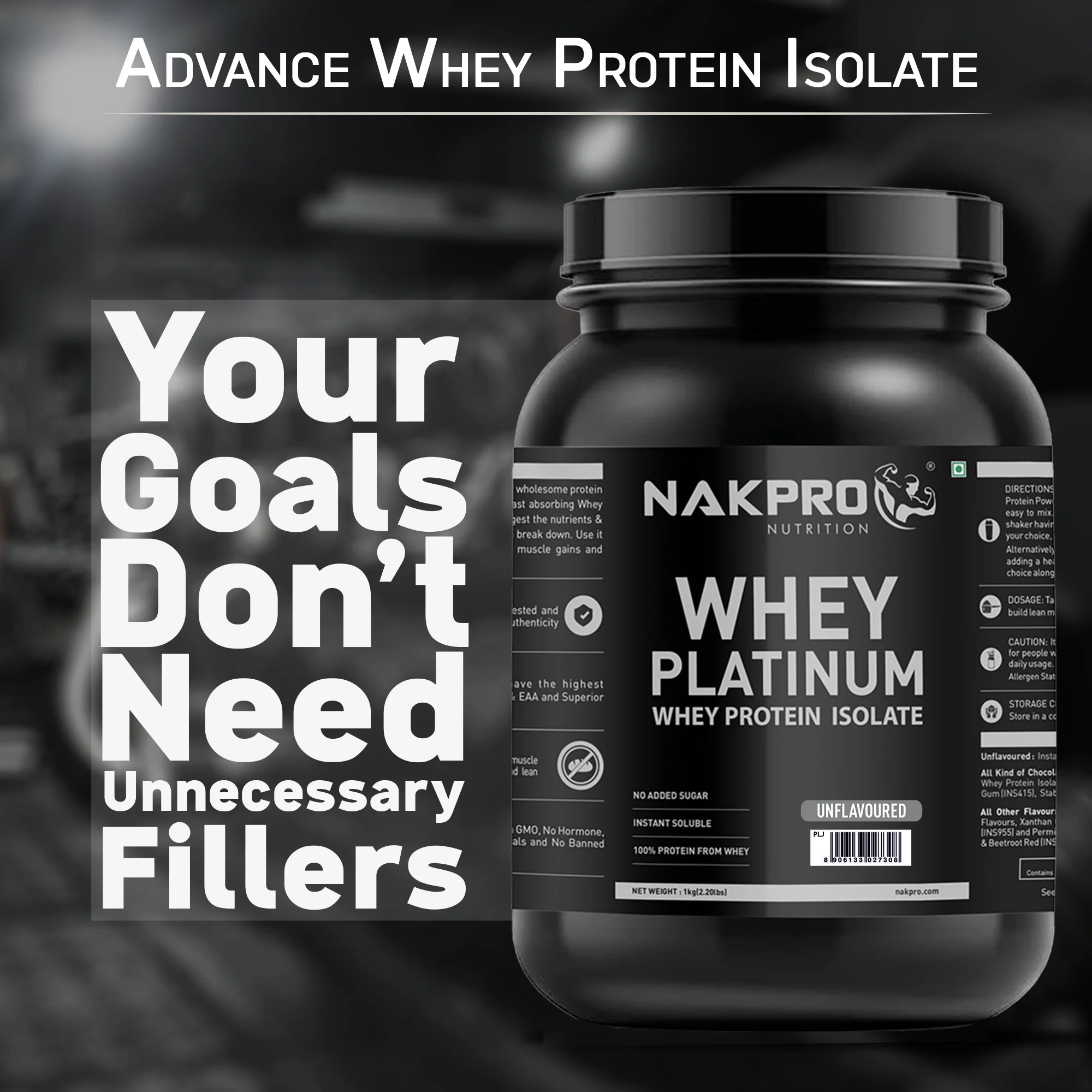 Nakpro Platinum Raw Whey Protein Isolate | 90g Protein | Clean Unflavored Whey Protein | Trustified Certified - Image 35