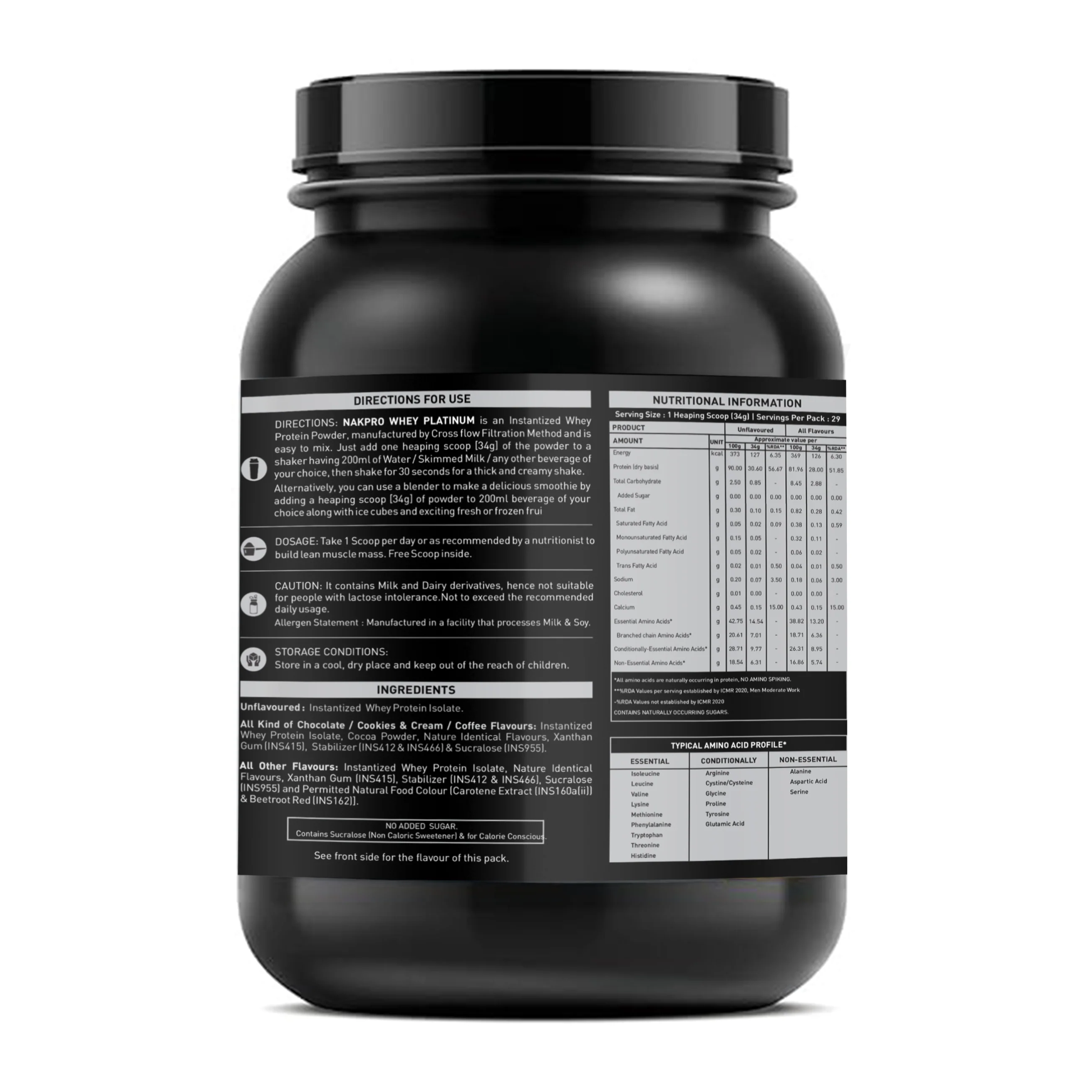 Nakpro Platinum Raw Whey Protein Isolate | 90g Protein | Clean Unflavored Whey Protein | Trustified Certified - Image 38