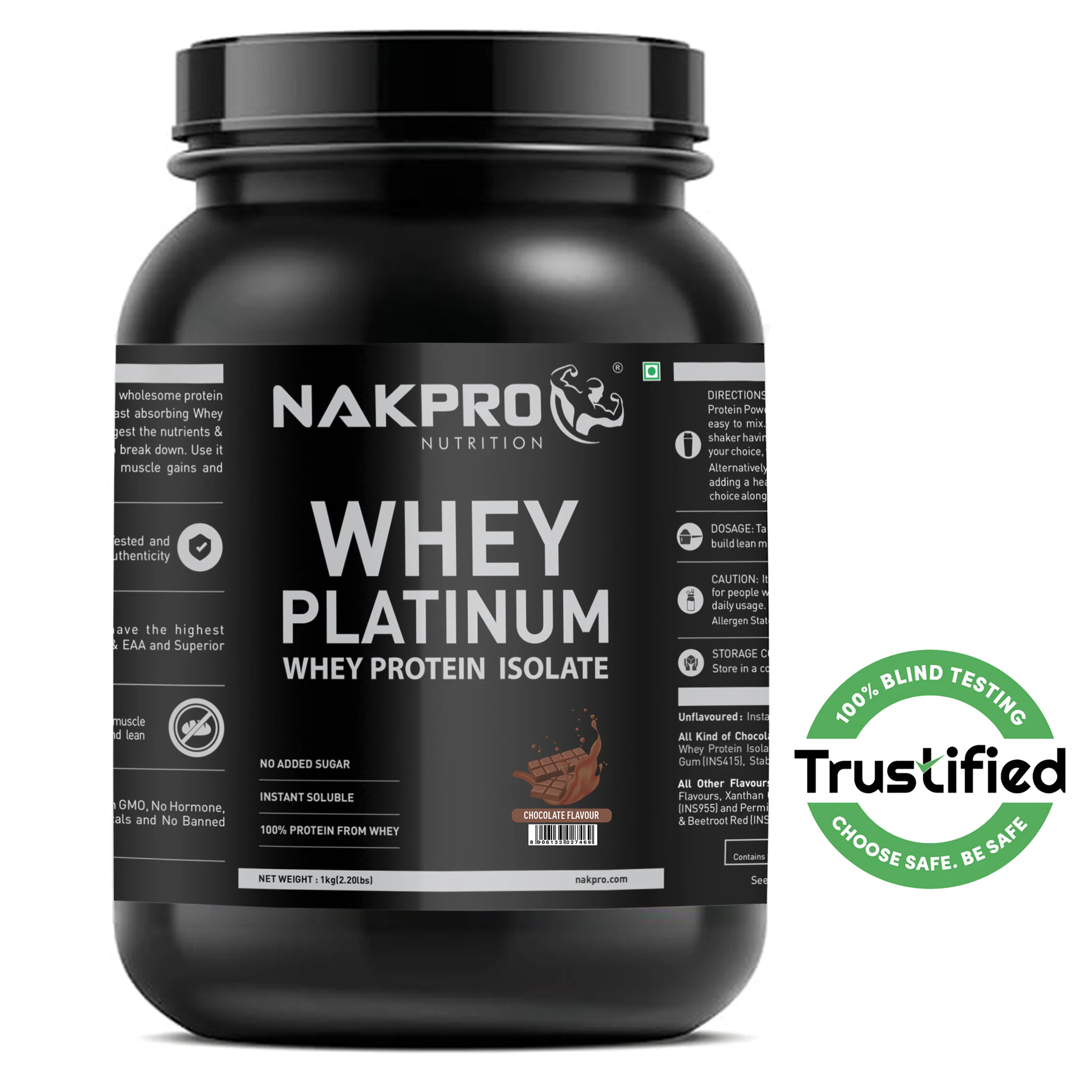 Nakpro Platinum Raw Whey Protein Isolate | 90g Protein | Clean Unflavored Whey Protein | Trustified Certified - Image 52