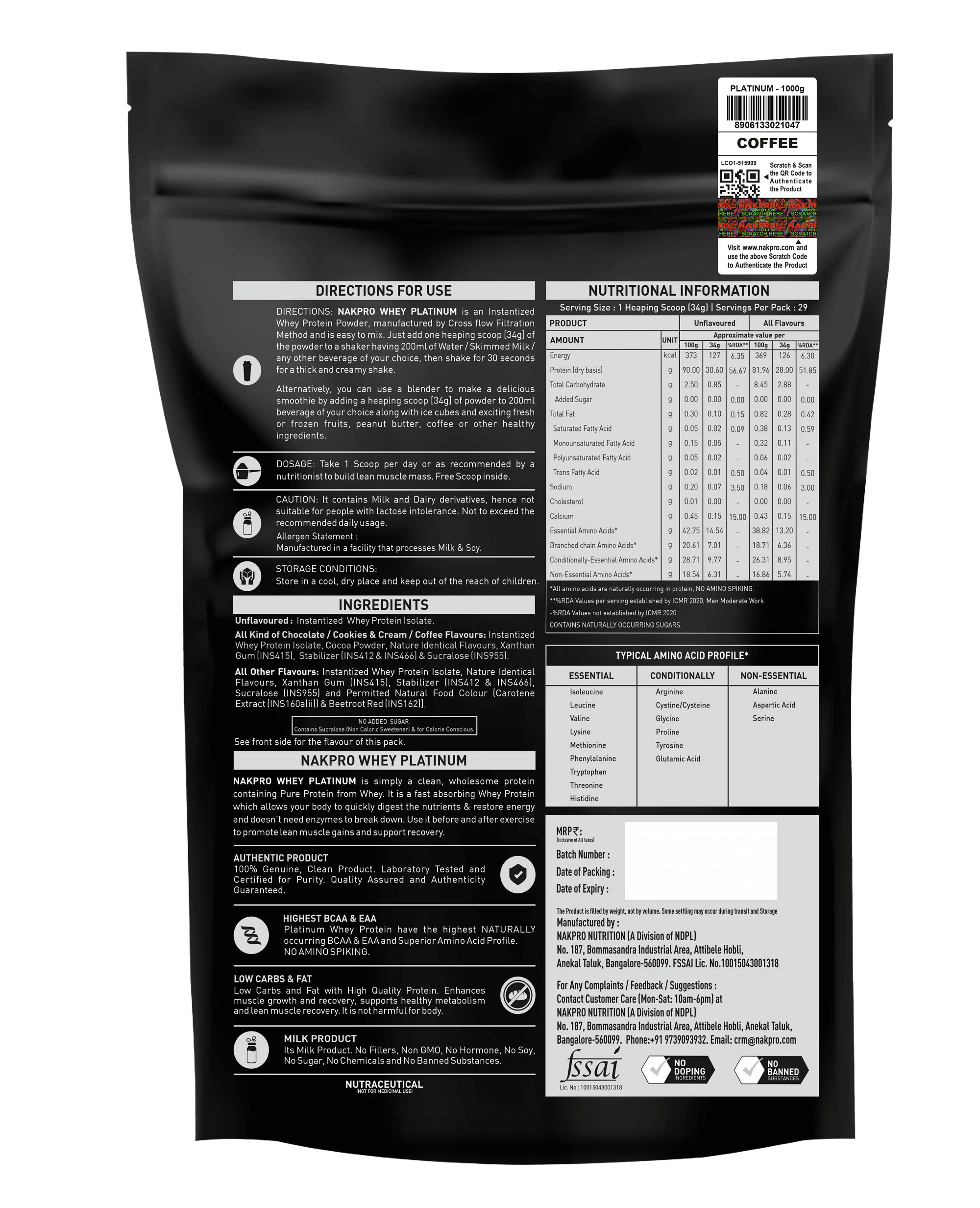 Nakpro Platinum Raw Whey Protein Isolate | 90g Protein | Clean Unflavored Whey Protein | Trustified Certified - Image 54