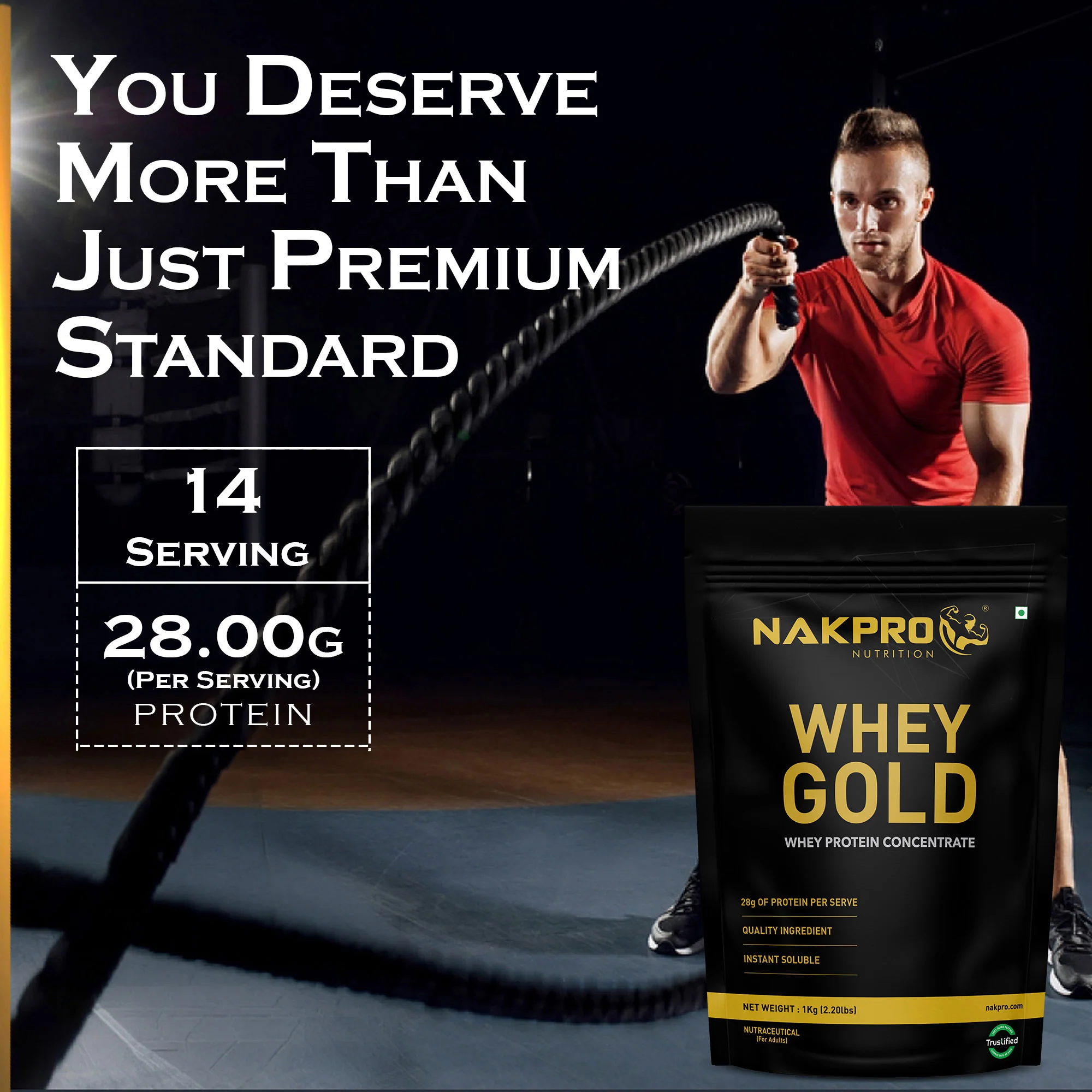 Nakpro Whey Gold Protein Concentrate | 80g Protein | Clean Unflavored Whey Protein | Trustified Certified - Image 32